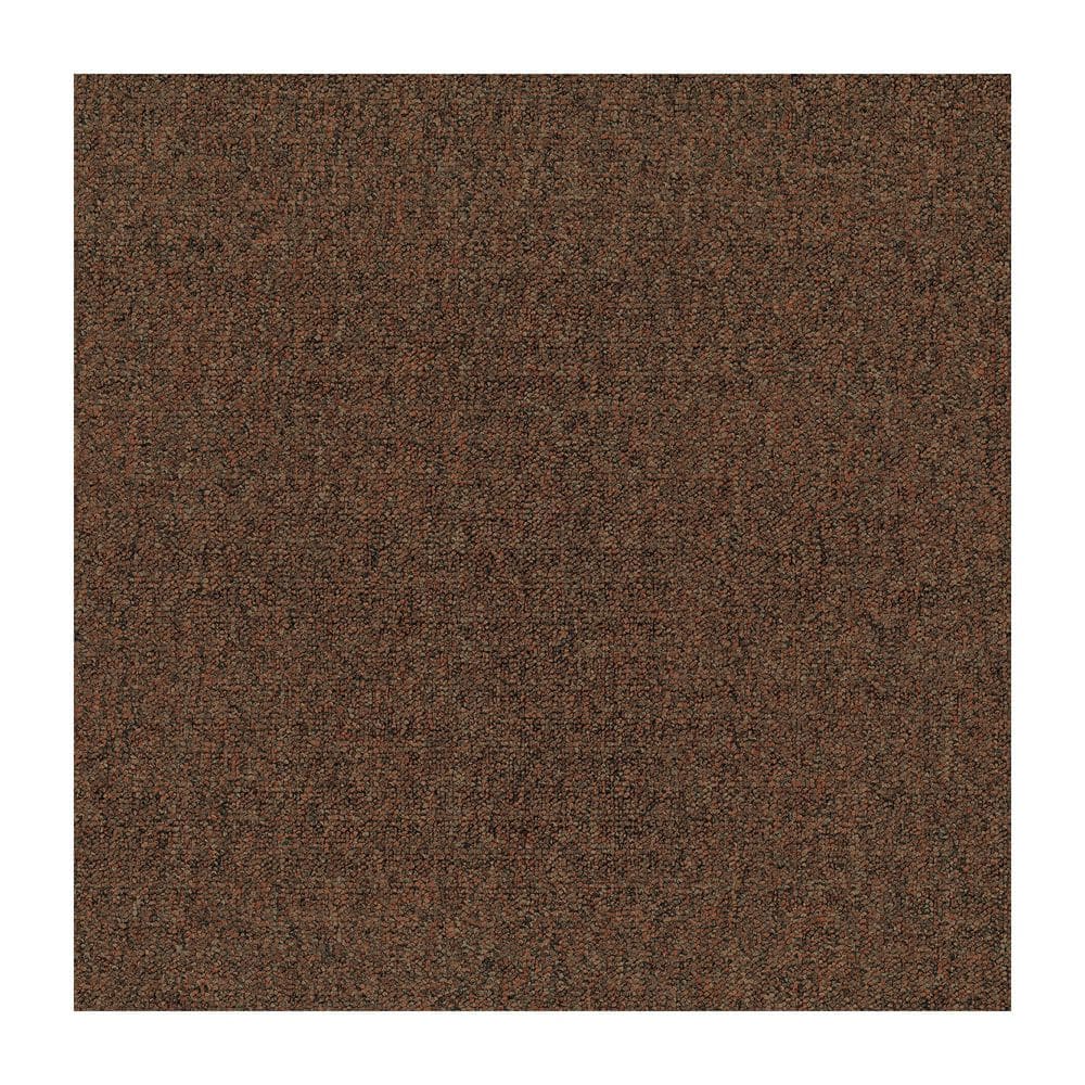 Mohawk 24 in. x 24 in. Textured Loop Carpet - Advance -Color Terracotta