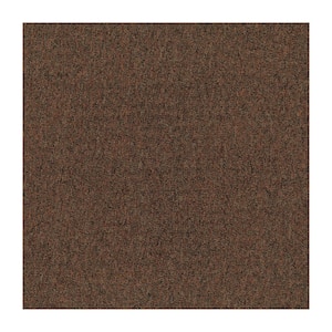 Advance - Terracotta - Brown Commercial/Residential 24 x 24 in. Glue-Down Carpet Tile Square (96 sq. ft.)