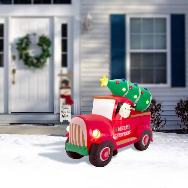 8FT Inflatable outlet Santa Claus Truck Decoration