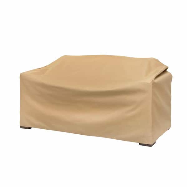 MODERN LEISURE 55 in. L x 33 in. W x 38 in. H, Khaki Basics Patio Loveseat Cover