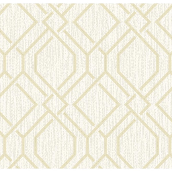 Advantage Frege Gold Trellis Vinyl Wallpaper Roll