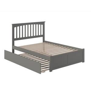 AFI Mission Twin Platform Bed with Open Foot Board in Grey AR8721009