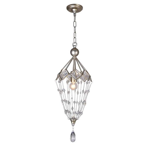 CWI Lighting Pembina 1-Light Speckled Nickel Pendant