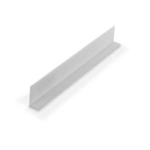 1/2 in. D x 1 in. W x 48 in. L White Styrene Plastic 90° Uneven Leg Angle Moulding 12 Total Lineal Feet (3-Pack)