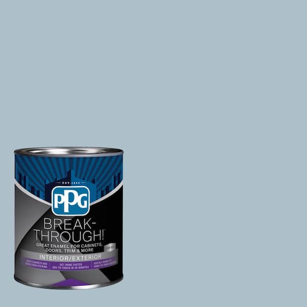 Break-Through! 1 qt. PPG1153-4 Chambray Satin Door, Trim & Cabinet Paint