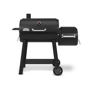 Regal Charcoal Offset 500 Charcoal Grill and Offset Smoker in Black