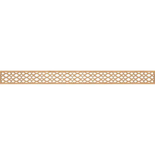 Ekena Millwork Somerset Fretwork 0.25 in. D x 46.375 in. W x 4 in. L Maple Wood Panel Moulding