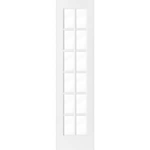 24 in. x 96 in. 12-Lite Primed Solid Core MDF Wood Interior Door Slab