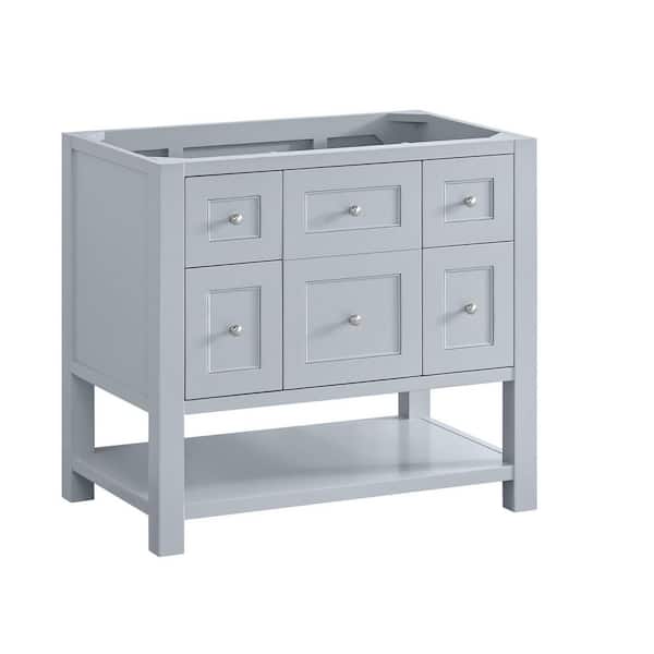Breckenridge 35.9 in. W x 23.5 in. D x 33.0 in. H Single Bath Vanity Cabinet Without Top in Serenity Blue