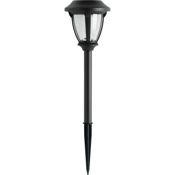 hampton bay 12 lumen solar led bronze landscape pathway light