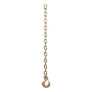 35'' Safety Chain with 1 Clevis Hook (24,000 lbs., Yellow Zinc)