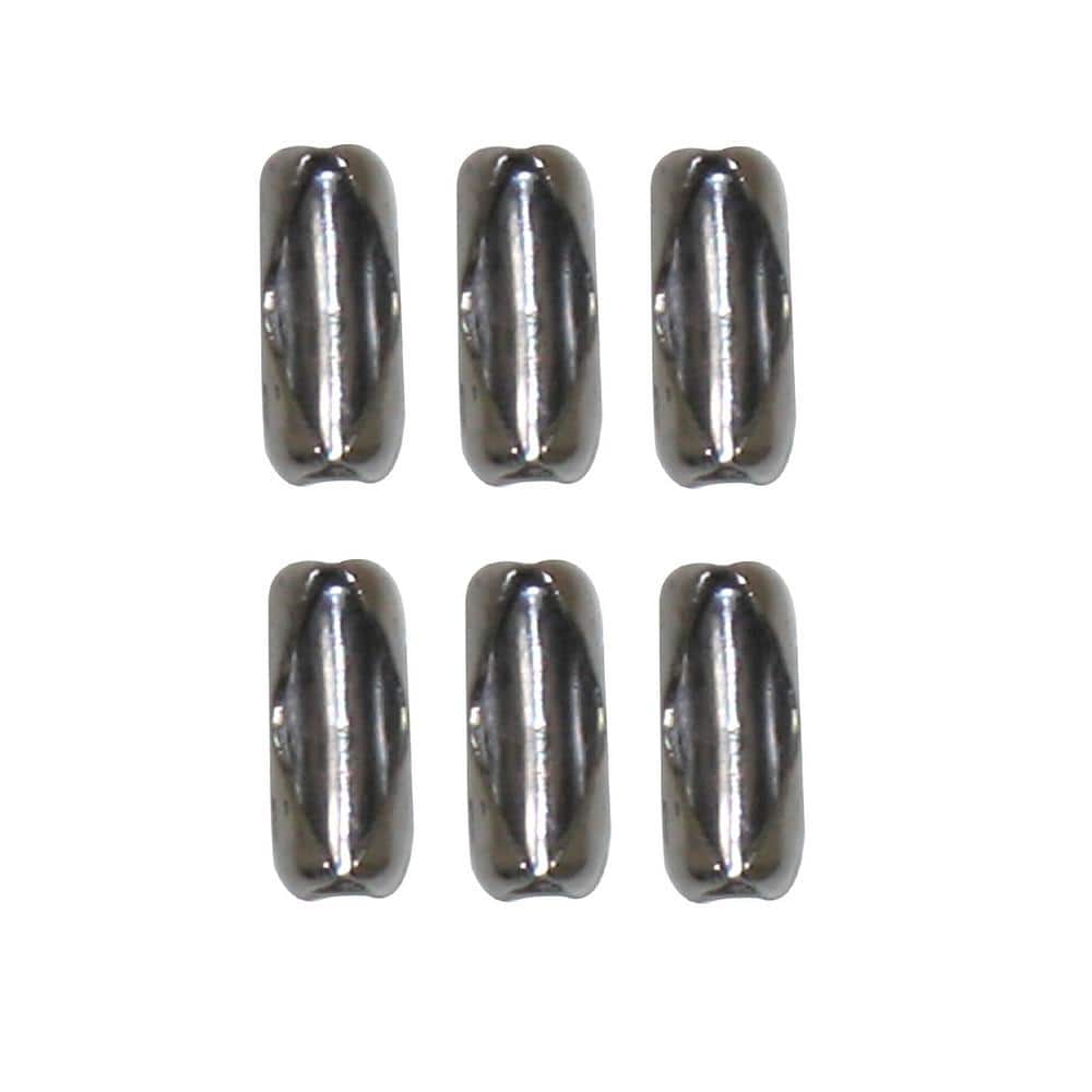 Chrome Beaded Chain Connectors (6-Pack) for Ceiling Fans