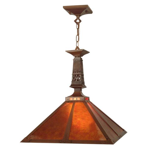 Dale Tiffany Tiffany Mission 1-Light Antique Bronze Hanging Fixture-DISCONTINUED