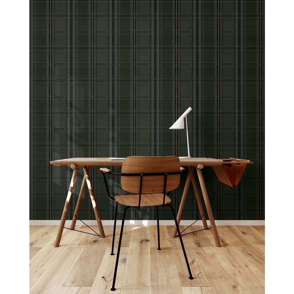 Evergreen Plaid Self-Adhesive Vinyl Wallpaper Roll