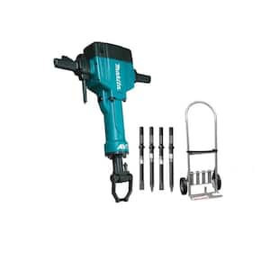 15 Amp 1-1/8 in. Hex Corded 70 lb. AVT Breaker Hammer with Anti-Vibration Technology, Cart and (4) Bits
