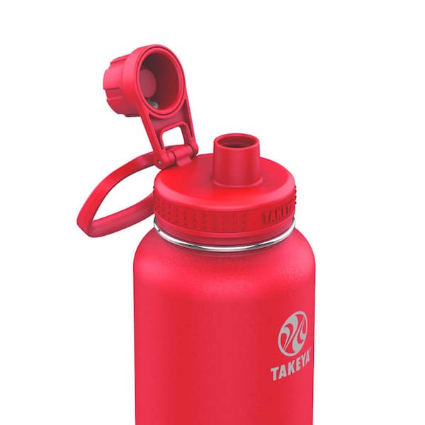 Iron Flask Sports Water Bottle - 3 Lids - 40 oz - Fire Red 