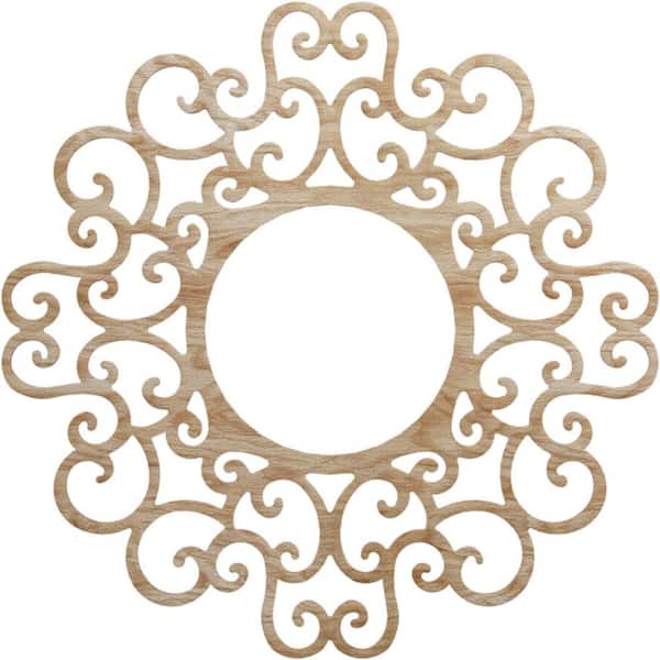 Ekena Millwork 0.25 in. x 40 in. x 40 in. Wood Medallion Moulding