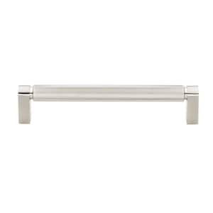 6-1/4 in. 160 mm Satin Nickel Solid Knurled Bar Pull (10-Pack)
