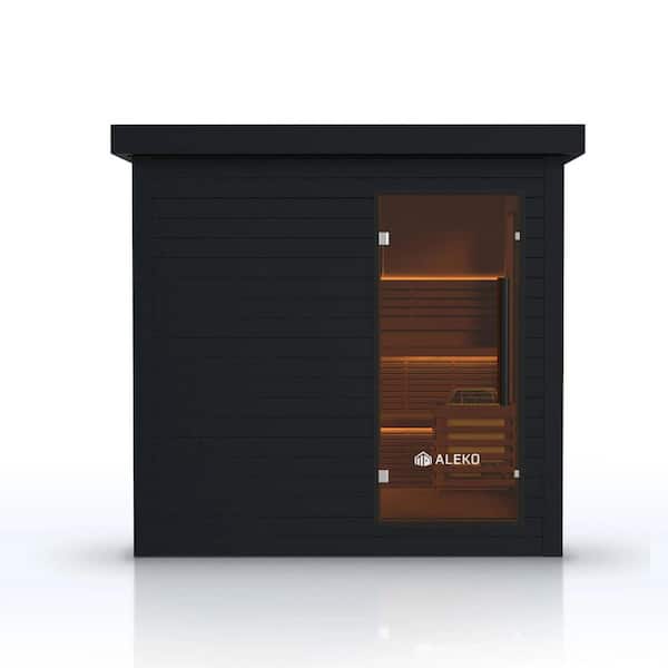 ALEKO 7-8-Person Outdoor Red Cedar Traditional Wet/Dry Sauna with