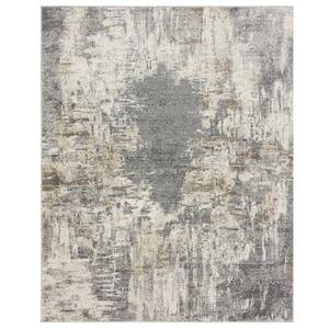 Quentisha Abstract Power Loom Polypropylene Area Rug in Gray 17 Stories Rug Size: Rectangle 2'8 x 4'11