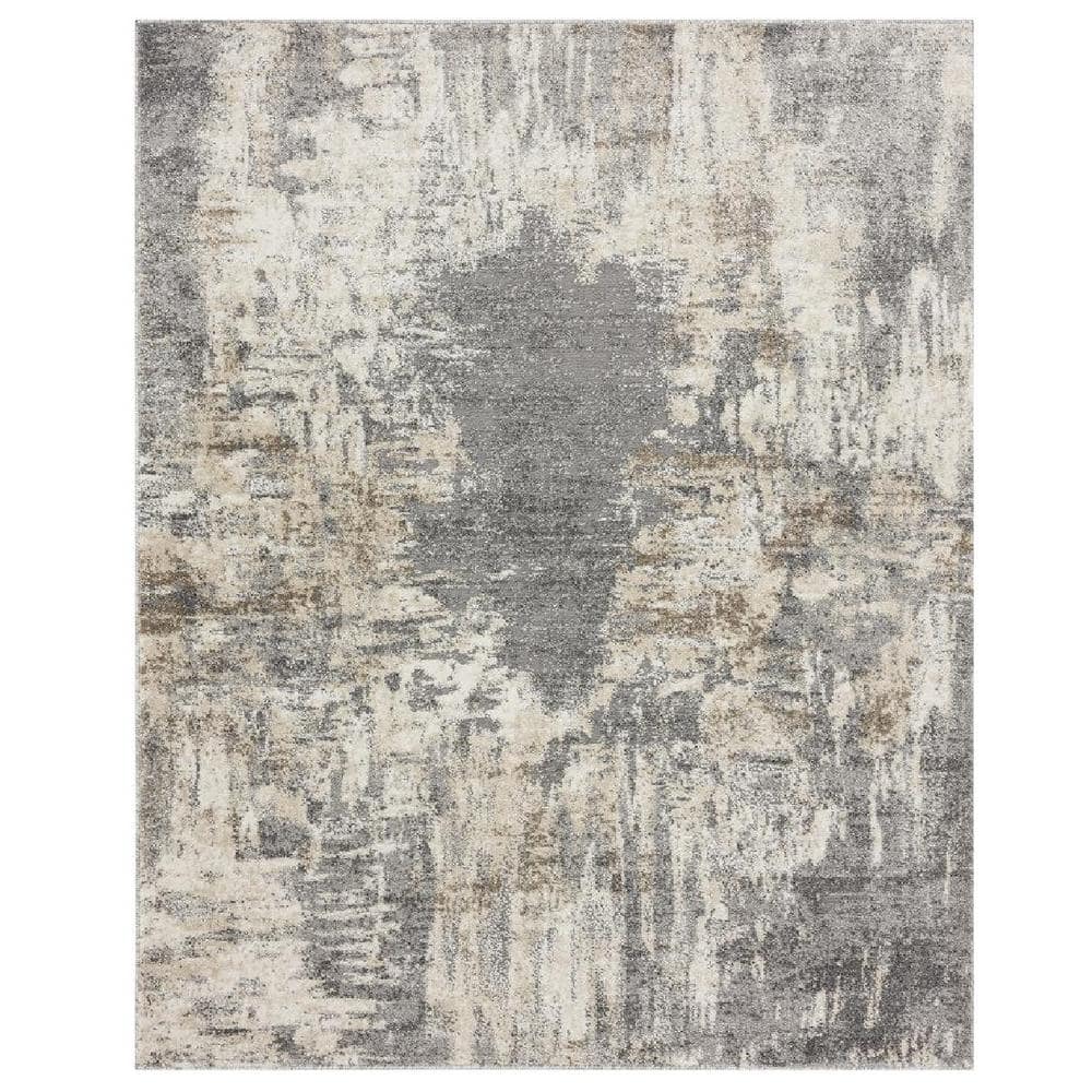 Luxe Weavers Euston Collection Abstract Area Rug 7680 Grey  Grey 9x12