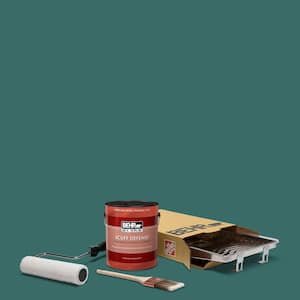 1 gal. #M450-7 Beta Fish Ultra Extra Durable Flat Interior Paint and 5-Piece Wooster Set All-in-One Project Kit