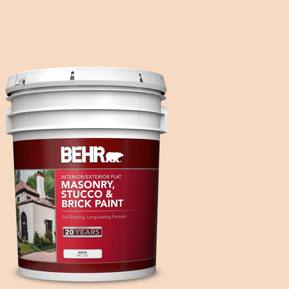 5 gal. #M220-2 Pumpkin Essence Flat Interior/Exterior Masonry, Stucco and B