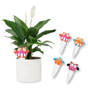 5.2 in. Owl Plant Watering Spikes Set Automatic Plant Waterer (4-Pack)