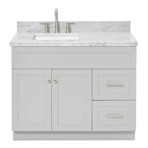 ARIEL Hamlet 49 in. W x 22 in. D x 36 in. H Bath Vanity in Grey with ...