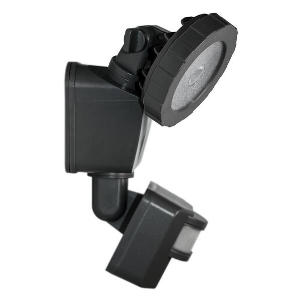 Novolink 160-Degree Dark Grey Motion Activated Outdoor Integrated LED Flood Light with Wireless Smart Control
