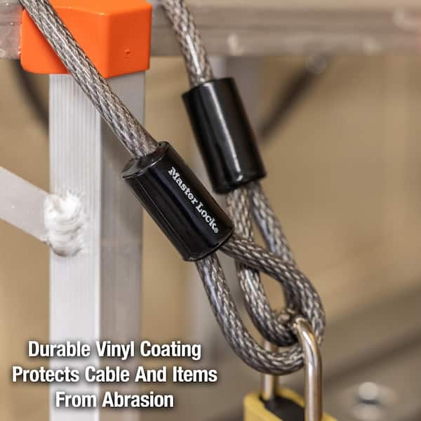 Master Lock 15 ft. Looped End Steel Cable with Resettable Outdoor