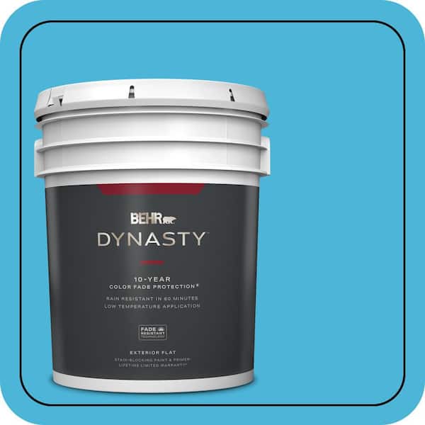BEHR DYNASTY 5 gal. #P490-4 Aztec Sky Flat Exterior Stain-Blocking ...