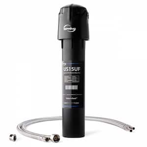 US15UF 0.01μm Water Filter for Sink, 15K Gal Capacity, Leak-Free Direct Connect Under Sink Water Filter System