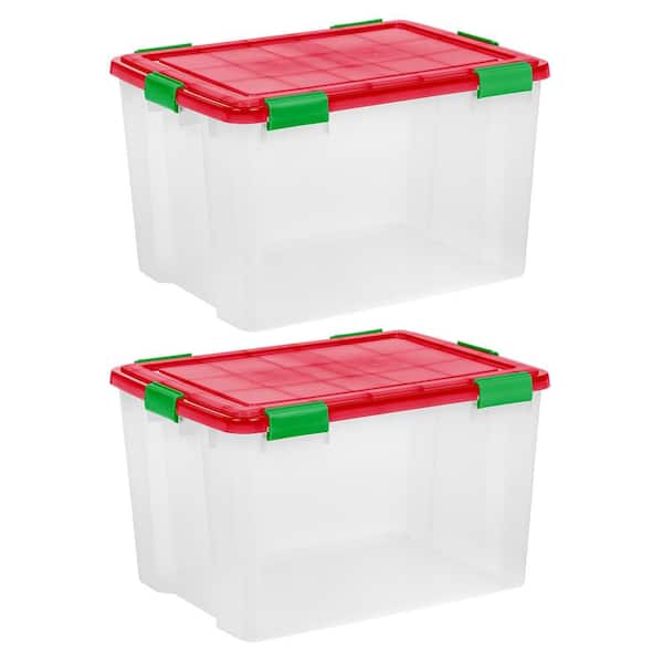 IRIS 74 Qt./19 Gal. Holiday Storage Container (2-Pack)