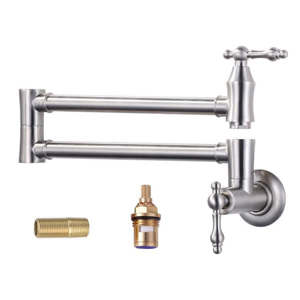 KOHLER Wall Mount Pot Filler in Matte Black 35745-BL - The Home Depot