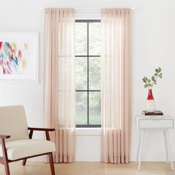 Stylewell 48 In 84 Telescoping 5 8 Single Curtain Rod Kit White With Ball Finials Uwh841607l15 Single Curtain Rod Kit In White, Best White Curtain Rods