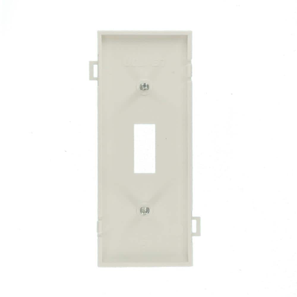 White Thermoplastic Nylon 1-Gang Toggle Wall Plate