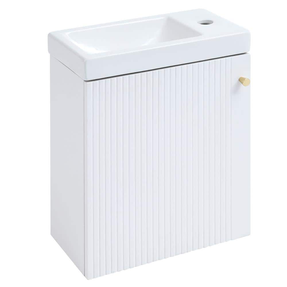 15.94 in. W x 8.66 in. D x 20.5 in. H Bathroom Storage Wall