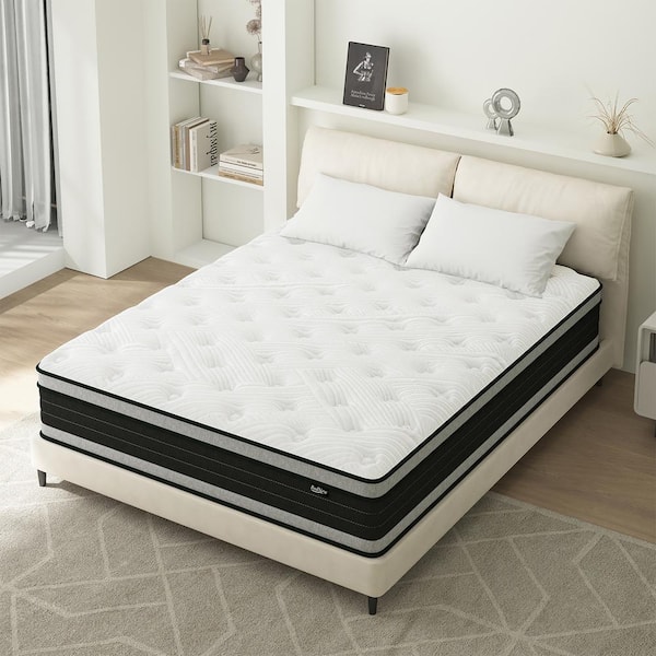ベッドフレーム New Bed matress double size BedNew Hybrid Mattress, Full, Medium, Pocket Spring 12 in. Pillow