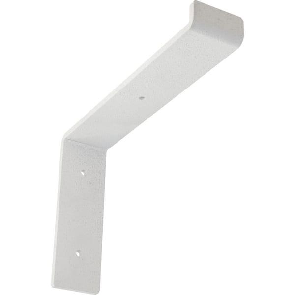 Ekena Millwork 2 in. x 7 1/4 in. x 10 in. Hammered White Steel Truss Shelf Bracket