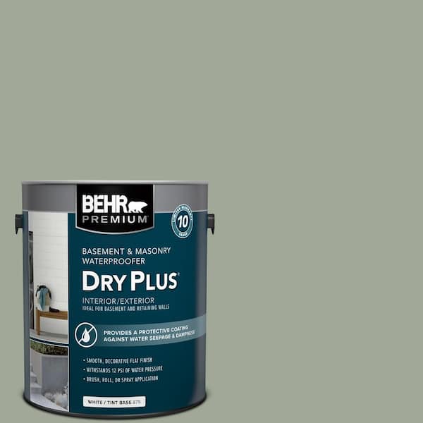 BEHR PREMIUM 1 gal. #DMW-21 Ironstone Green Flat Interior/Exterior Dry Plus Basement & Masonry Waterproofer