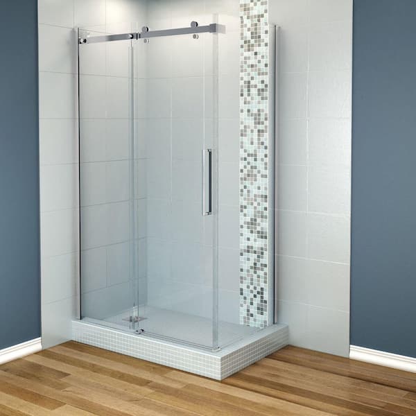 MAAX Halo 48 in. x 33-7/8 in. Corner Shower Enclosure with Tempered Glass in Chrome