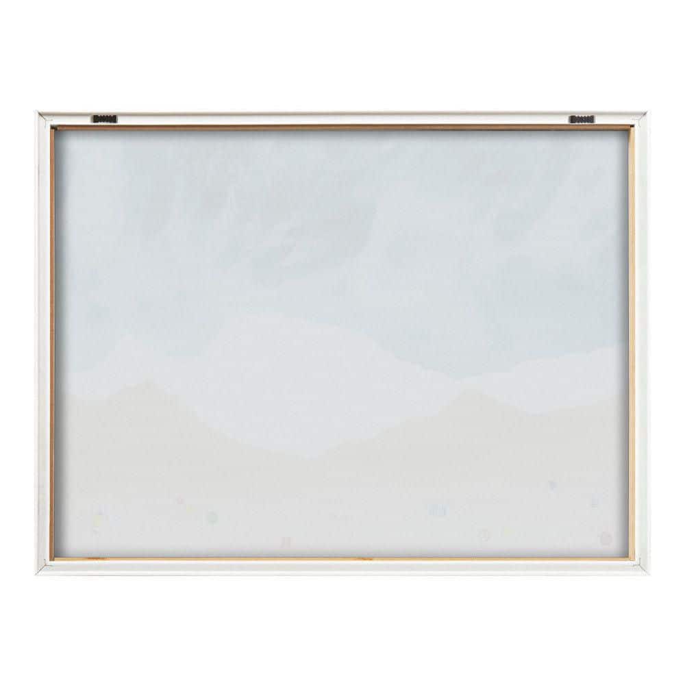 North Shore Coastal Beach Print Framed Glass Wall Art, 18x24 Natural