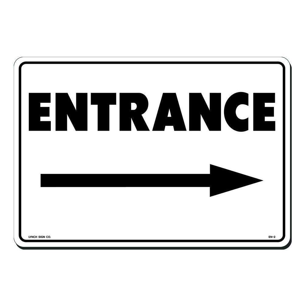 14 in. x 10 in. Entrance with Arrow Right Sign Printed on More Durable, Thicker, Longer Lasting Styrene Plastic price history on PriceWatchPro