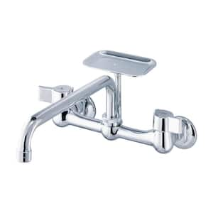 Gerber Classics 2-Handle Wall Mount Standard Kitchen Faucet in Chrome