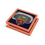 Chicago Bears 3D StadiumViews 2-Pack Coaster Set