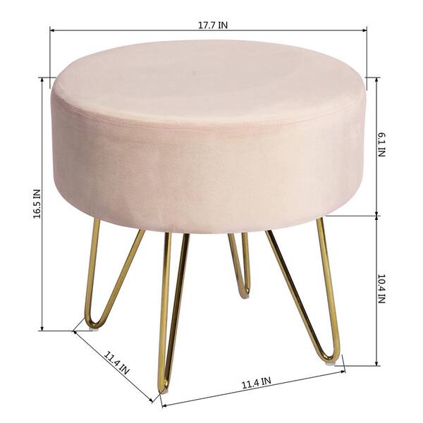 pink cushion stool