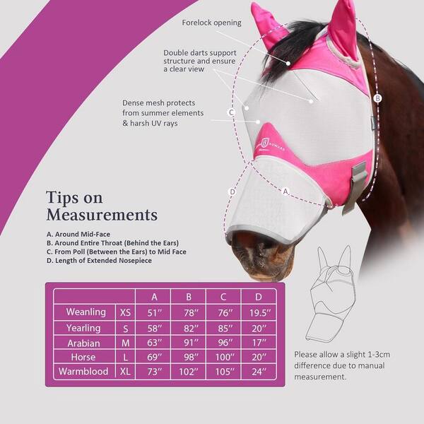 Pink horse fly mask - Österreich