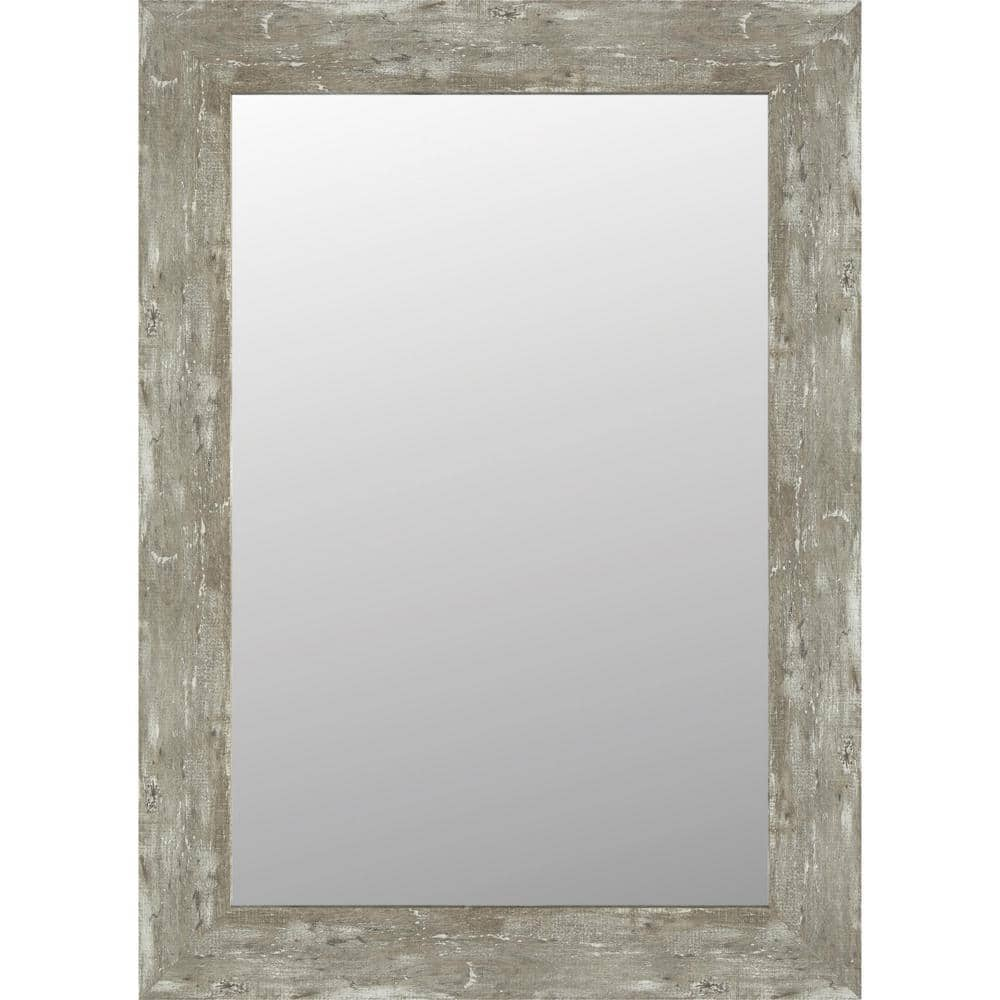 24 in. W x 36 in. H Rectangular Framed Wall Bathroom Vanity Mirror in Washed Wood -  Delta, RRF24-WWD-R