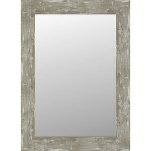 24 in. W x 36 in. H Rectangular Framed Wall Bathroom Vanity Mirror in Washed Wood